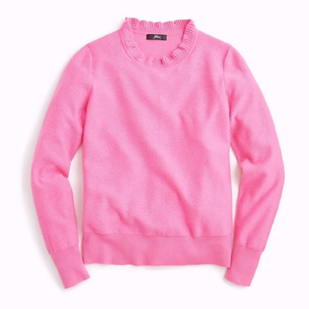 J. Crew Ruffle-Neck Pullover Sweater